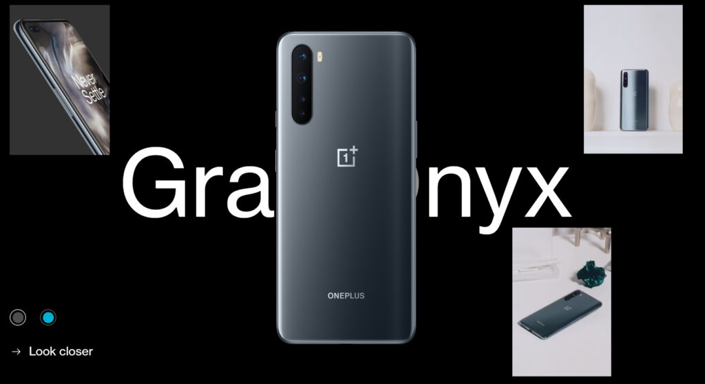 OnePlus Nord Gray Onyx AXO N Chill Tech highlights