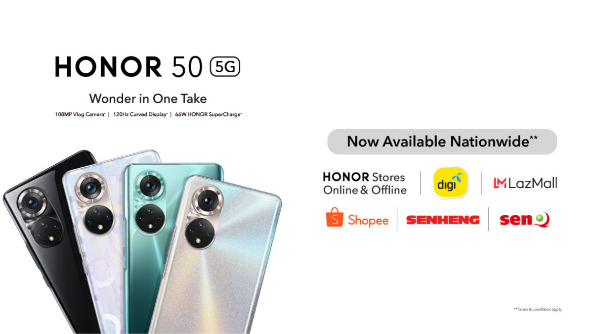 HONOR 50 is Available Nationwide; price Starting From RM1,699 7