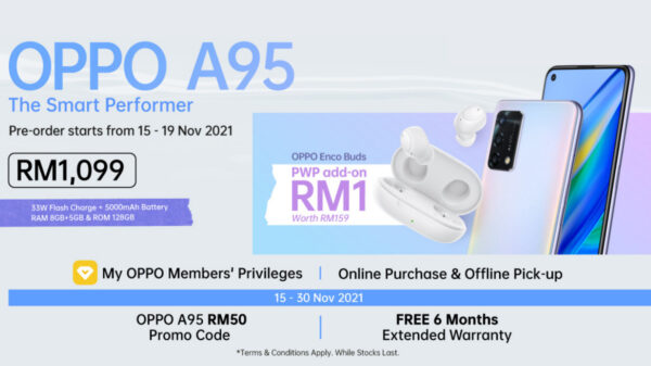 OPPO Launches OPPO A95 At The Price Of RM1,099; Boosting Everyday Efficiency with Stylish Design and Ultra-Long Battery Life 50