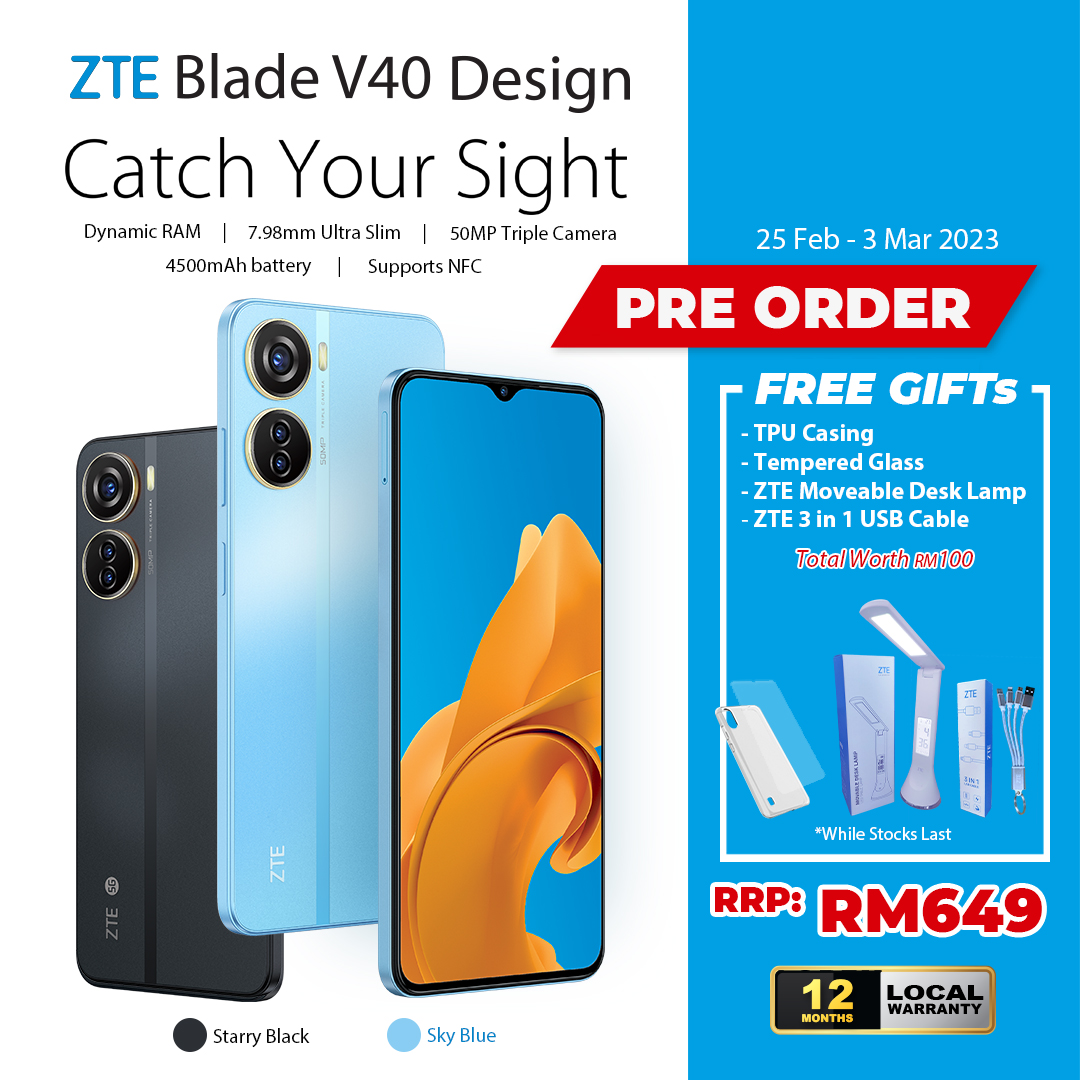 ZTE Launches Blade V40 Design Smartphone For RM649 6